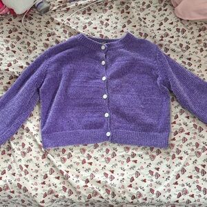 dolls kill dEliA*s purple cropped cardigan